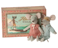 Maileg Knuffelmuis Vader En Moeder In Sigarendoosje -Knuffels Winkel image 127