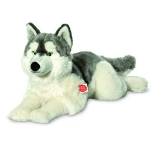 Hermann Teddy Knuffel Hond Husky Liggend 4 Hermann Teddy Knuffel Hond Husky Liggend - Afbeelding 2