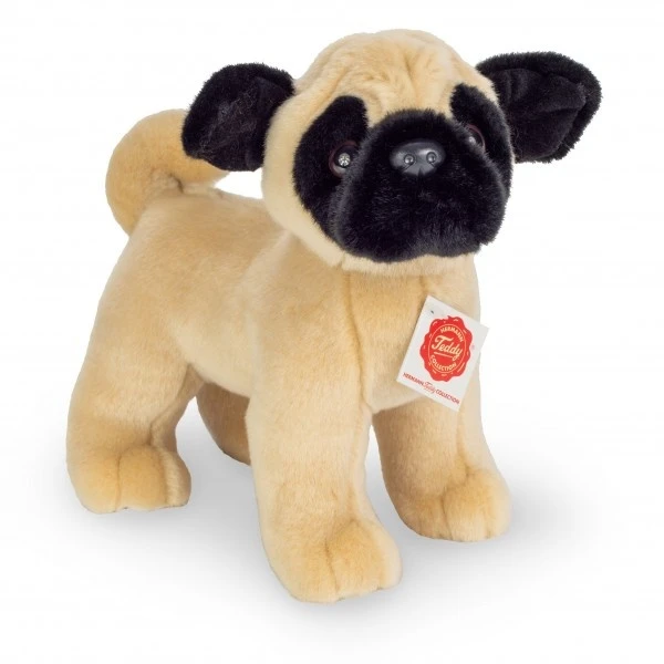 Hermann Teddy Knuffel Hond Mopshond Staand 4 Hermann Teddy Knuffel Hond Mopshond Staand - Afbeelding 2