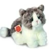 Hermann Teddy Knuffel Kat Grijs Wit 1 Hermann Teddy Knuffel Kat Grijs Wit -Knuffels Winkel image 1510