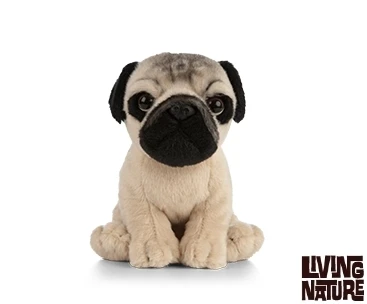 Living Nature Knuffel Hond Mopshond Puppy 3 Living Nature Knuffel Hond Mopshond Puppy