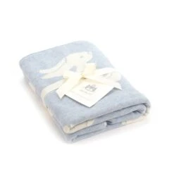 Jellycat Deken Blue Bashful Bunny Blanket