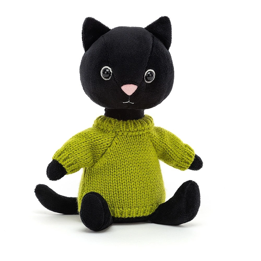 Jellycat Knuffel Kat Kniten Kitten Lime 3 Jellycat Knuffel Kat Kniten Kitten Lime
