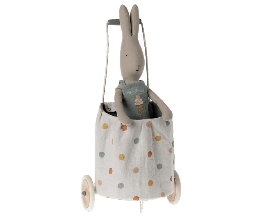 Maileg Trolley Multi Dots Blauw 4 Maileg Trolley Multi Dots Blauw - Afbeelding 2