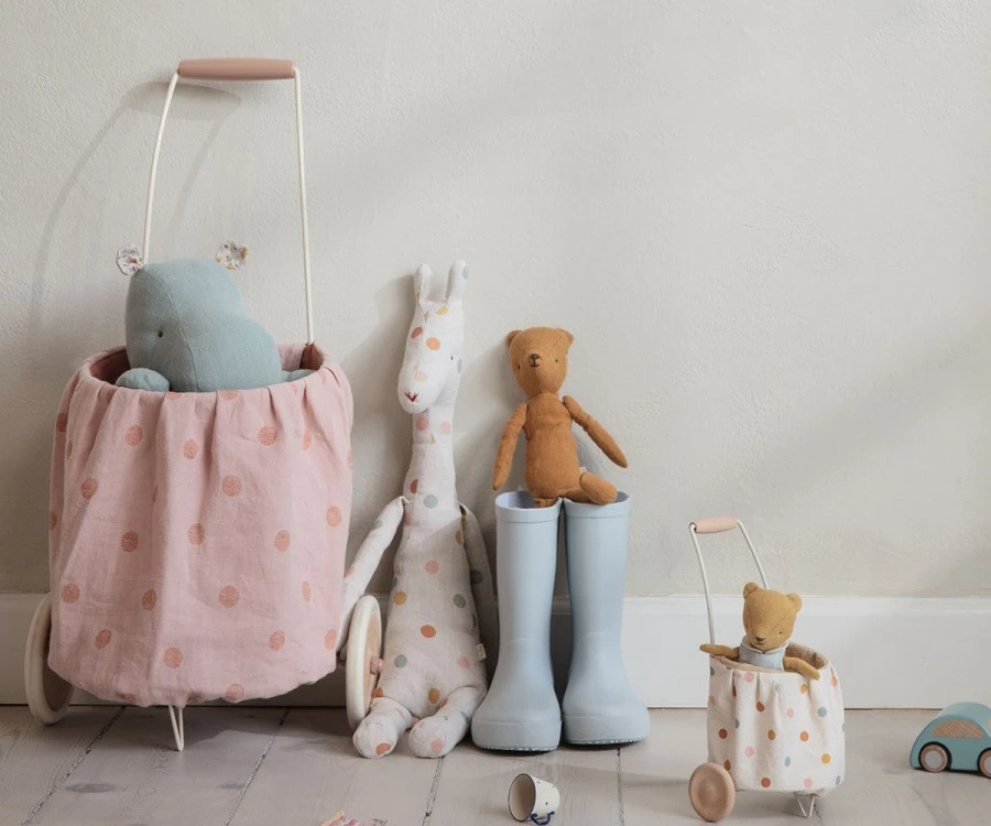 Maileg Trolley Multi Dots Roze 6 Maileg Trolley Multi Dots Roze - Afbeelding 4